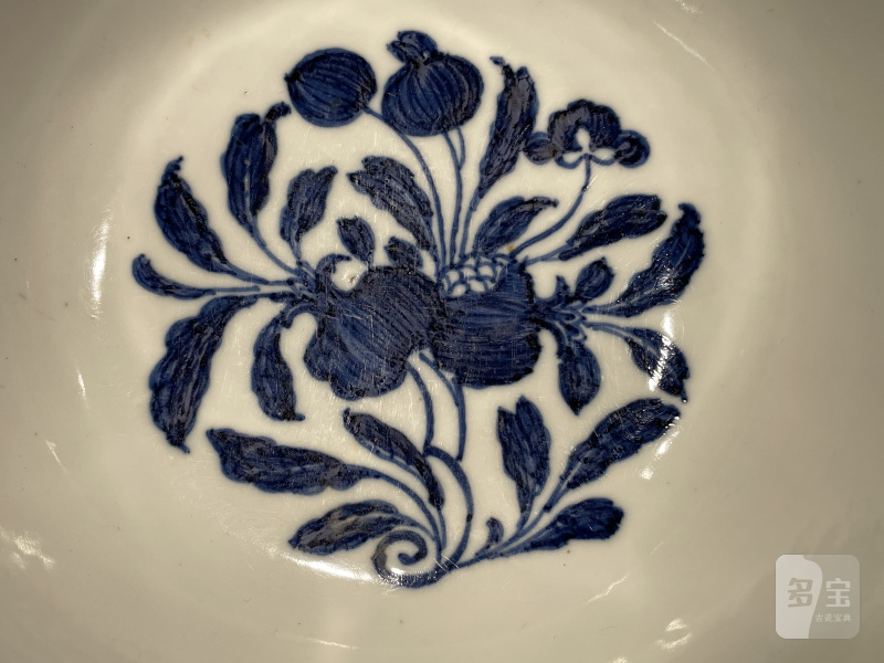 清康熙 仿宣窑青花折枝花纹纹碗 - 图10